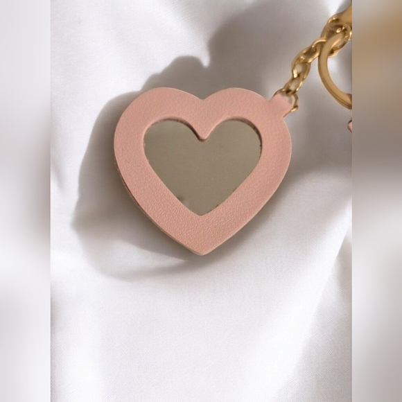 Green Heart Mirror Keychain Bag Charm | NWOT - Picture 2 of 5